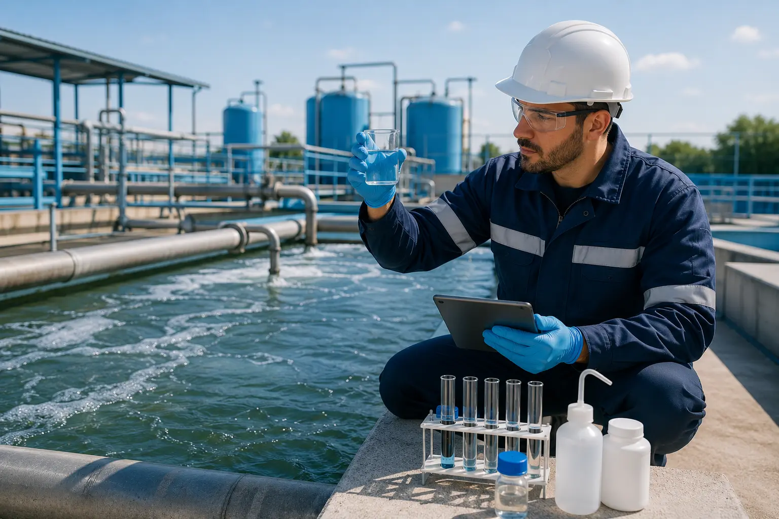 Installation professionnelle dédiée au traitement de l’eau