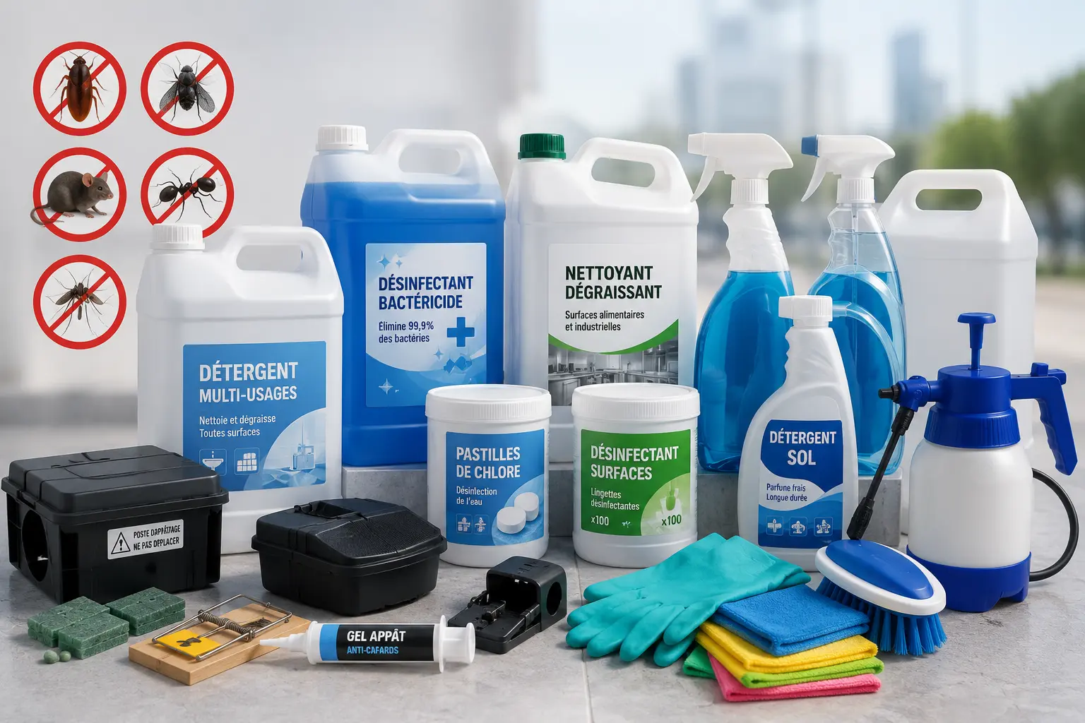 Produits professionnels d’hygiène et de désinfection